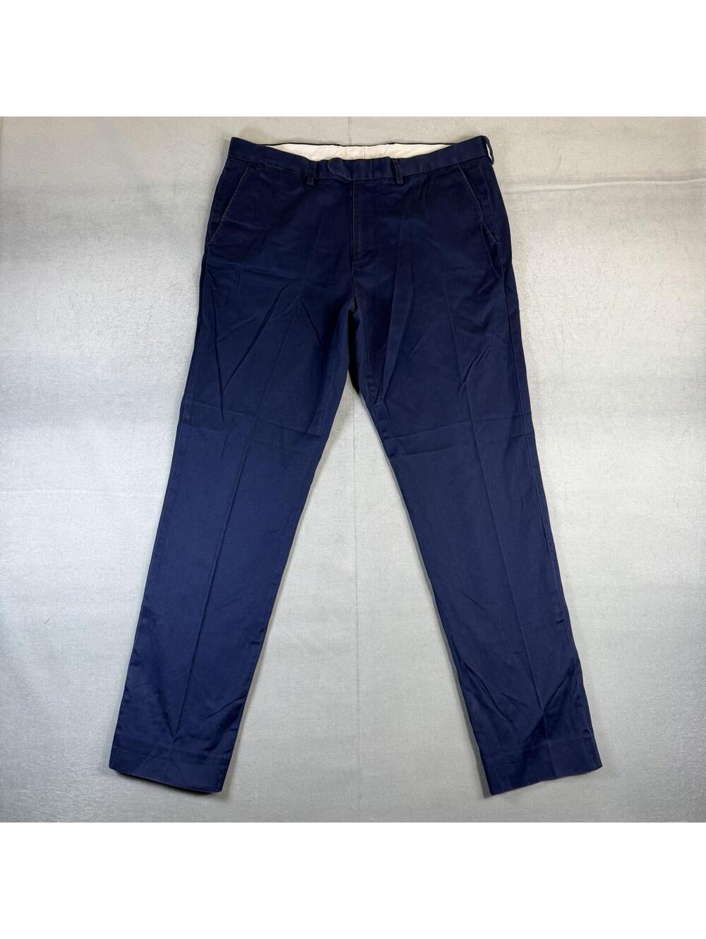 J.Crew Bowery Chino Pants Mens 33x32 Blue Classic Fit Straight Leg Stretch